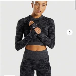 Gymshark Longsleeve Camo Crop top